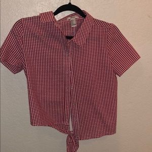 Red Gingam blouse